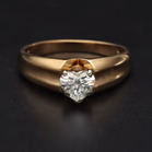 14ct Gold Heart Shaped Diamond Ring