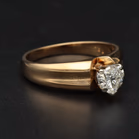 14ct Gold Heart Shaped Diamond Ring