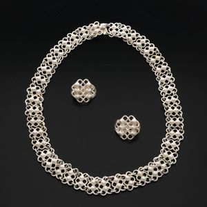 Silver Arne Nordlie Necklace and Earrings