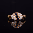 360° view of The Antique Victorian Sapphire and Old Cut Diamond Cluster Ring