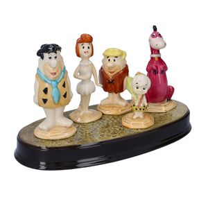 Boxed Set of Five Royal Doulton Flintstone Figures on Stand