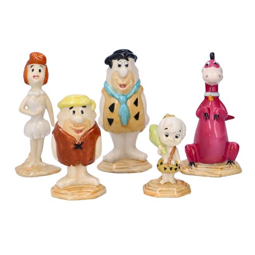 Boxed Set of Five Royal Doulton Flintstone Figures on Stand image-4