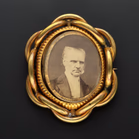 Victorian Pinchbeck Portrait Brooch