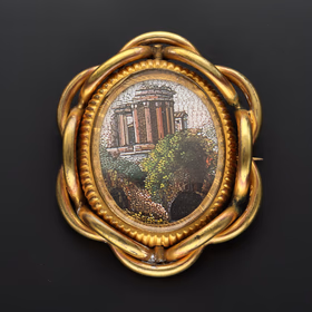 Victorian Pinchbeck Portrait Brooch