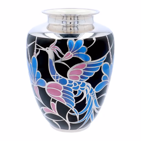 Krautheim and Adelberg Silver Overlay Porcelain Vase