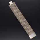 Silver Linked Wide Bracelet