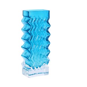 Whitefriars Kingfisher Blue Zigzag Vase