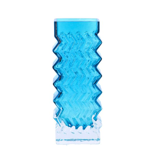 Whitefriars Kingfisher Blue Zigzag Vase