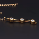 9ct Yellow Gold Diamond Pendant On Chain