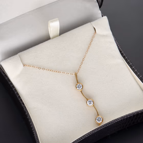 9ct Yellow Gold Diamond Pendant On Chain