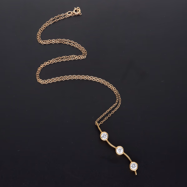 9ct Yellow Gold Diamond Pendant On Chain