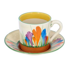 Clarice Cliff ‘Crocus’ Coffee Can and Saucer
