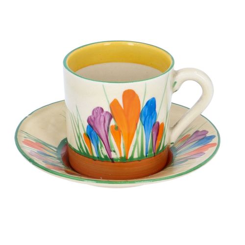 Clarice Cliff ‘Crocus’ Coffee Can and Saucer image-1