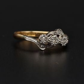 Antique 18ct Gold Platinum Diamond Ring