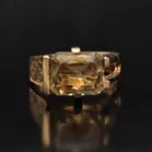Heavy 9ct Gold Vintage Citrine Ring