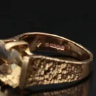 Heavy 9ct Gold Vintage Citrine Ring
