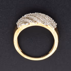 9ct Yellow Gold Diamond Cluster Ring