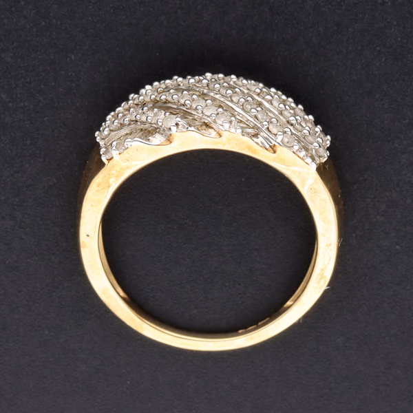 9ct Yellow Gold Diamond Cluster Ring