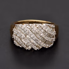 9ct Yellow Gold Diamond Cluster Ring