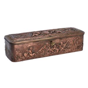 19th Century Bronzed Treasure Box