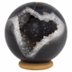 Agaat geode bol 60mm - 360° presentation