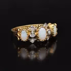18ct Hand Made Opal and Diamond Ring