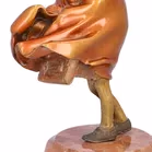 Art Deco Cold Painted Bronze of a Girl with a Cloak by Chiparus