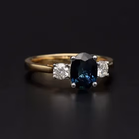 18ct Gold Diamond and Sapphire Ring