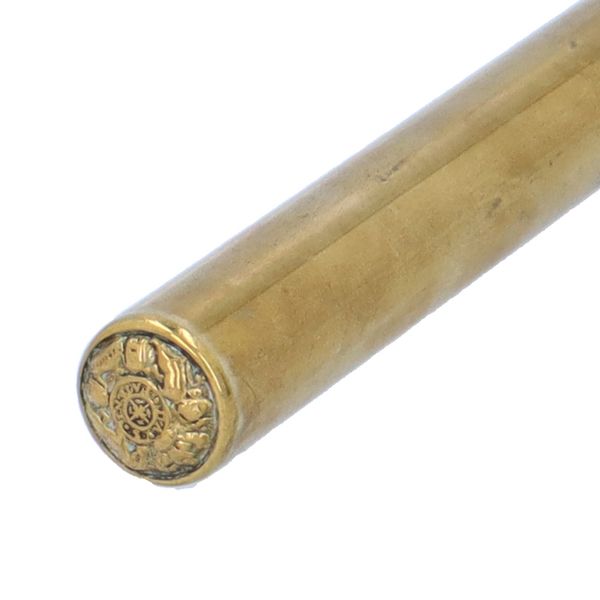 19th Century Gothic Brass Scroll Holder