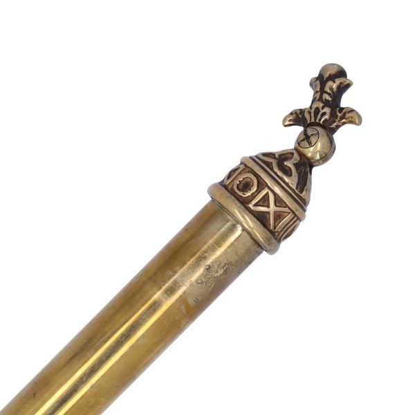 19th Century Gothic Brass Scroll Holder