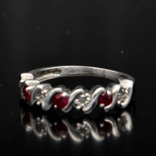 Gold Ruby Diamond Ring image-5