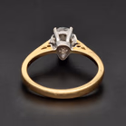 18ct Yellow Gold Pear-Shaped Diamond Solitaire Ring