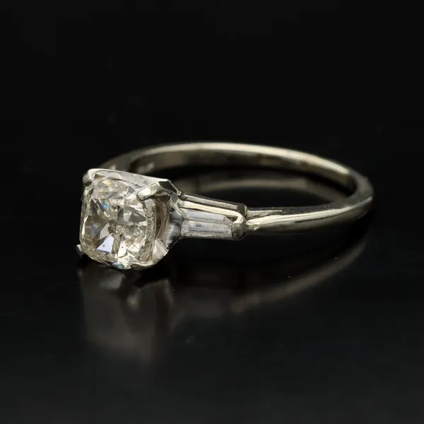 Art Deco Platinum Old Cut Diamond Ring