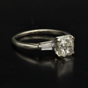 Art Deco Platinum Old Cut Diamond Ring