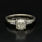 Art Deco Platinum Old Cut Diamond Ring