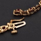 9ct Gold Ruby and Diamond Bracelet
