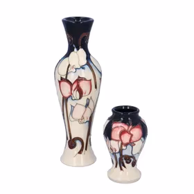 Moorcroft ‘Cyclamen’ Vases by Emma Bossons