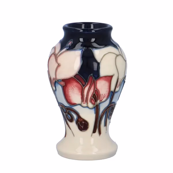 Moorcroft ‘Cyclamen’ Vases by Emma Bossons