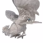 Pair Of Silver Plated Fighting Cockerels