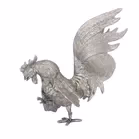 Pair Of Silver Plated Fighting Cockerels