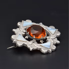 Scottish Silver Montrose Agate Brooch