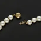 9ct Cultured Pearl and Jade Necklace