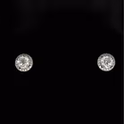 18k White Gold Diamond Stud Earrings