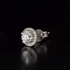 18k White Gold Diamond Stud Earrings