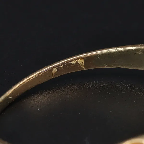 Victorian Yellow Metal Sapphire and Old Cut Diamond Ring