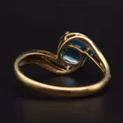 Large Gold Topaz Diamond Ring. Birmingham 1998