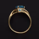 Large Gold Topaz Diamond Ring. Birmingham 1998
