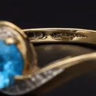 Large Gold Topaz Diamond Ring. Birmingham 1998