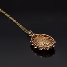 14k Gold Ruby Diamond Enamel and Blister Pearl Pendant