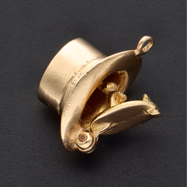 9ct Yellow Gold Rabbit In A Top Hat Charm